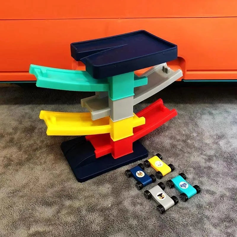 Car Racing Track Ramp Toy Children Garage Catapult Track Game