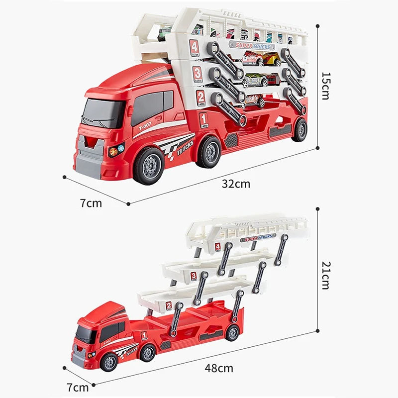 Pop-up Container-Style Truck Engineering Vehicle, Racing Toy,