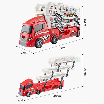 Pop-up Container-Style Truck Engineering Vehicle, Racing Toy,