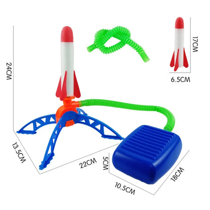 Children's Air Rocket Foot Pump Launcher Accessories Set