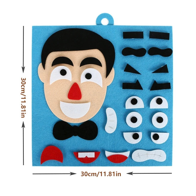 30cm/11.8in Change Face 3D Puzzle Funny Game Children Montessori Learning Educational Toys