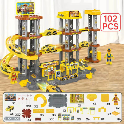 Car Racing Track Ramp Toy Children Garage Catapult Track Game