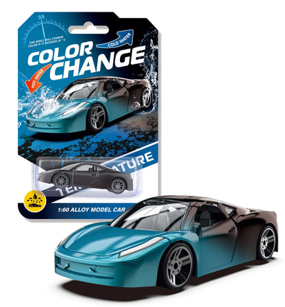 1:64 Color Change Alloy Car Toys for Kids Temperature Sensing Inertial Pull Back