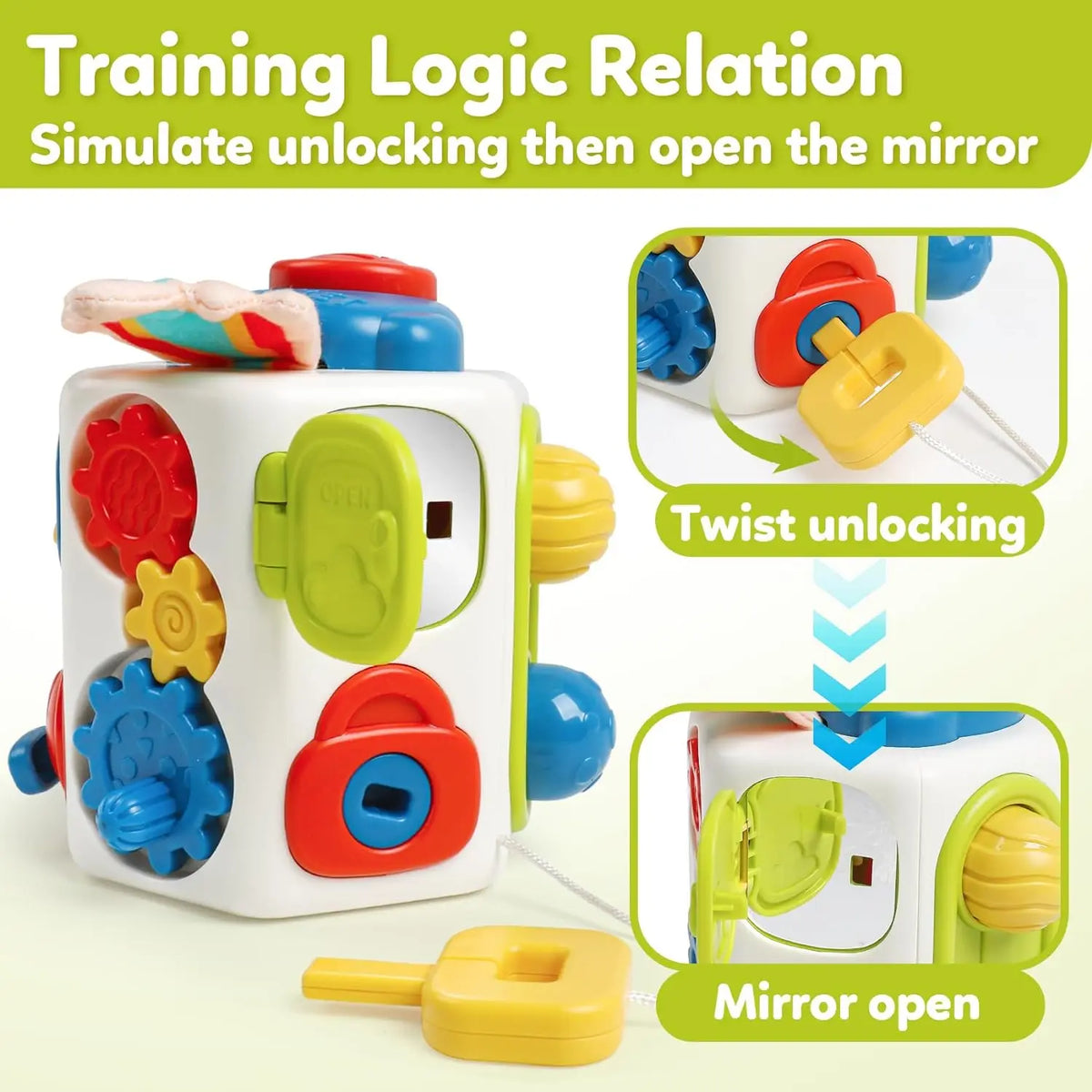 Cube Toys for Toddler Sensory Activities Busy Board Early Educational Learning