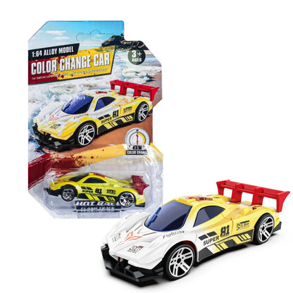 1:64 Color Change Alloy Car Toys for Kids Temperature Sensing Inertial Pull Back