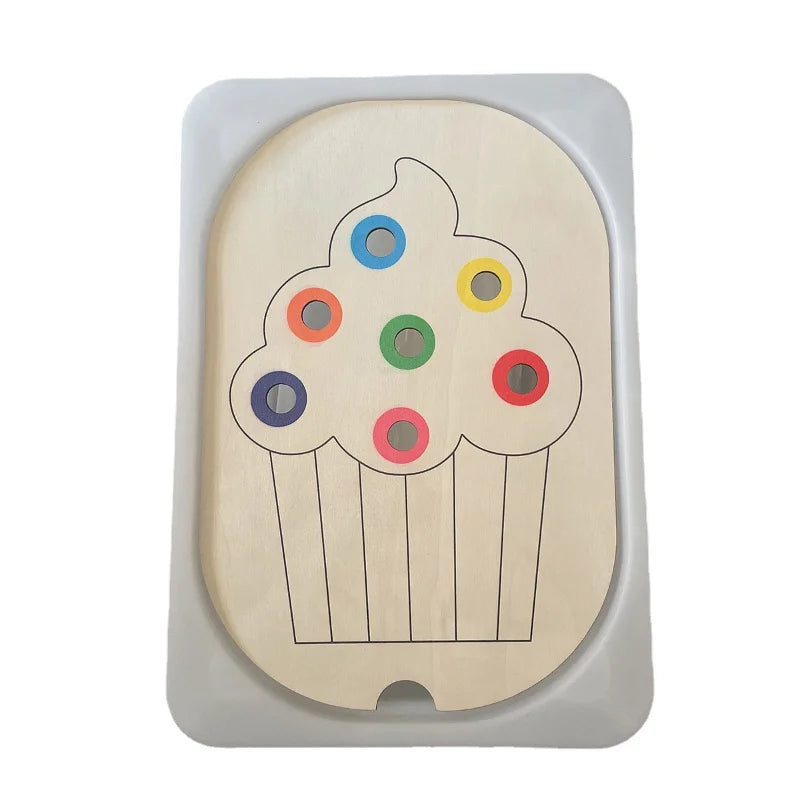 Children's Sensory Tray Table Game Wooden Tile