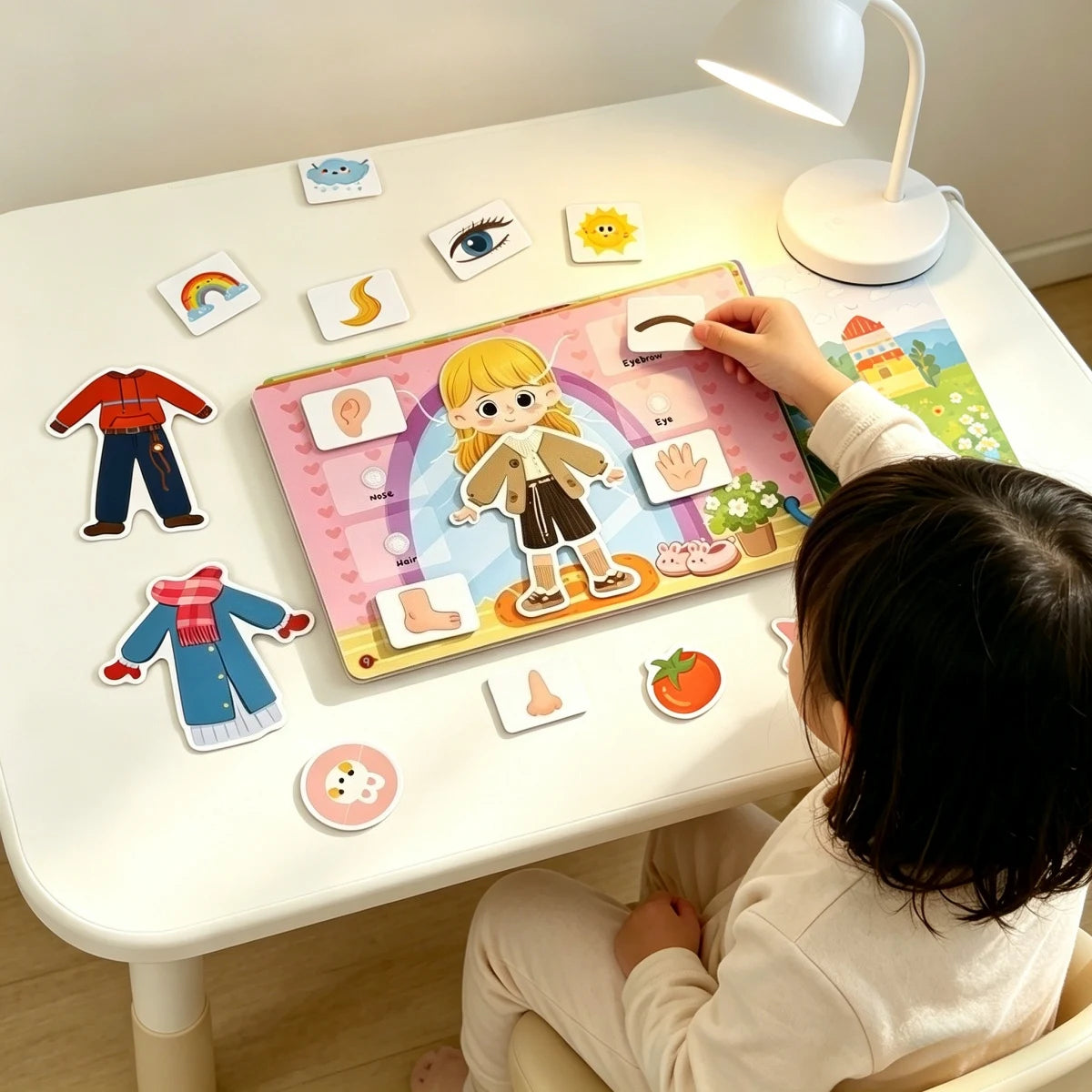Reusable Interactive DIY Busy Book, Tear-And-Pull Quiet Book, Science Educational Activity Cards