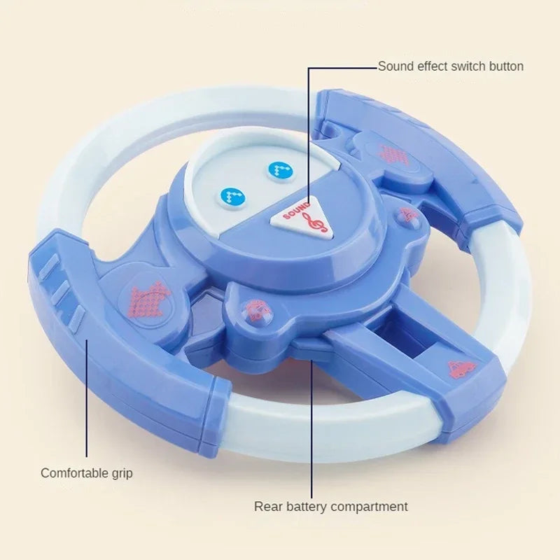 Infant Shining Eletric Simulation Steering Wheel Toy with Light Sound
