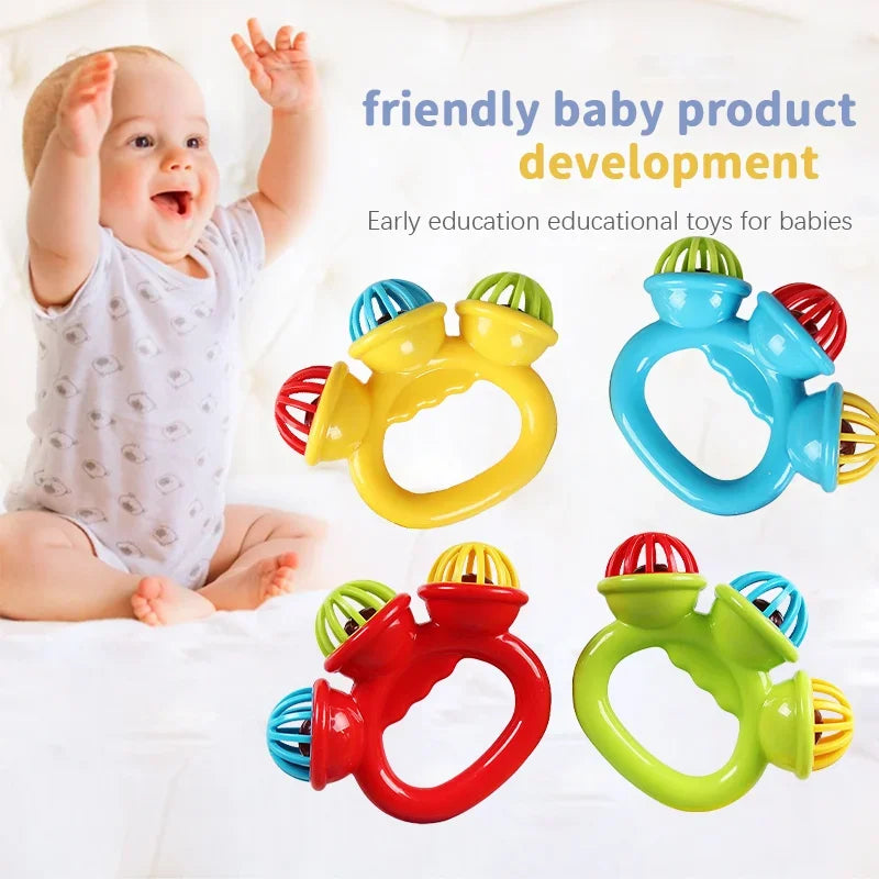 1/4PCS Newborn Hand Rattle Ball Baby Toys