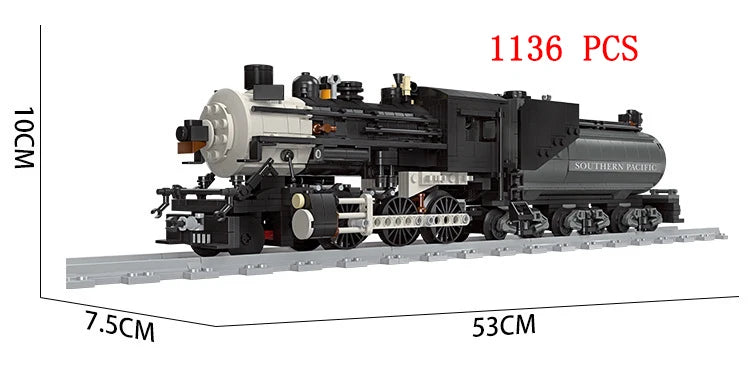 City Train Set Steam Bullet Vehicle Cargo Railway Station