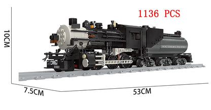 City Train Set Steam Bullet Vehicle Cargo Railway Station