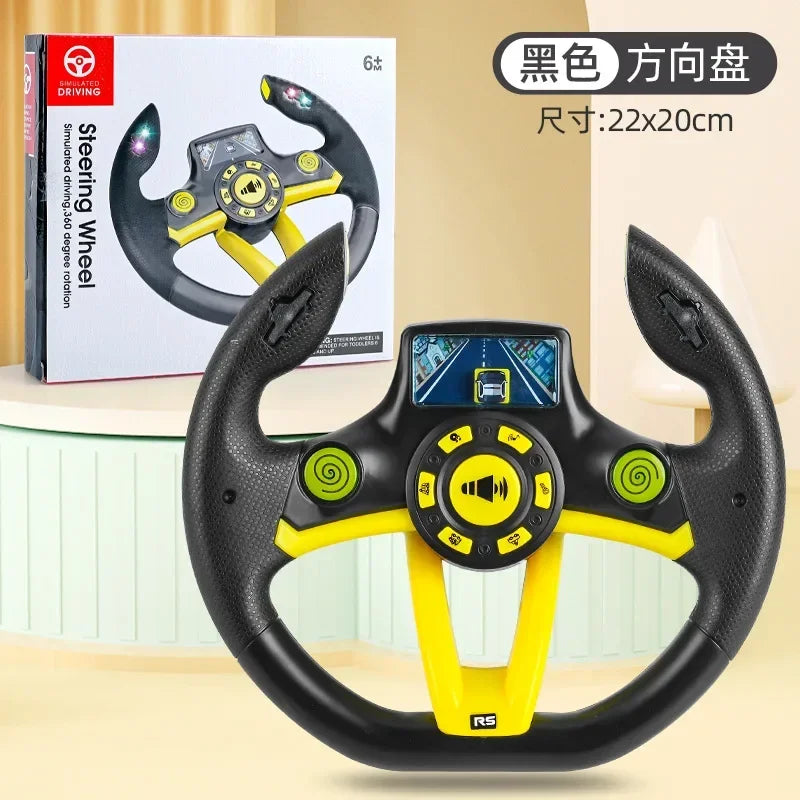 Infant Shining Eletric Simulation Steering Wheel Toy with Light Sound