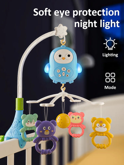 Baby Music Rotating Bed Bell Toy Cute Owl Shape Modern Baby Hanging Rattle