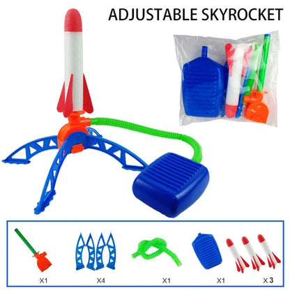 Children's Air Rocket Foot Pump Launcher Accessories Set