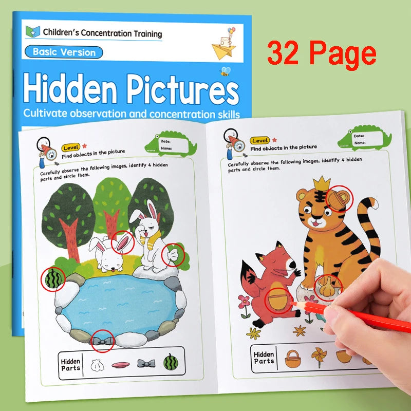 Find Hidden Pictures Matching Game Montessori Kids Visual Tracking Concentration Trainting