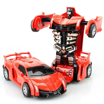 Mini 2 In 1 Car Toys One-key transformable Car Toys Automatic  Robot