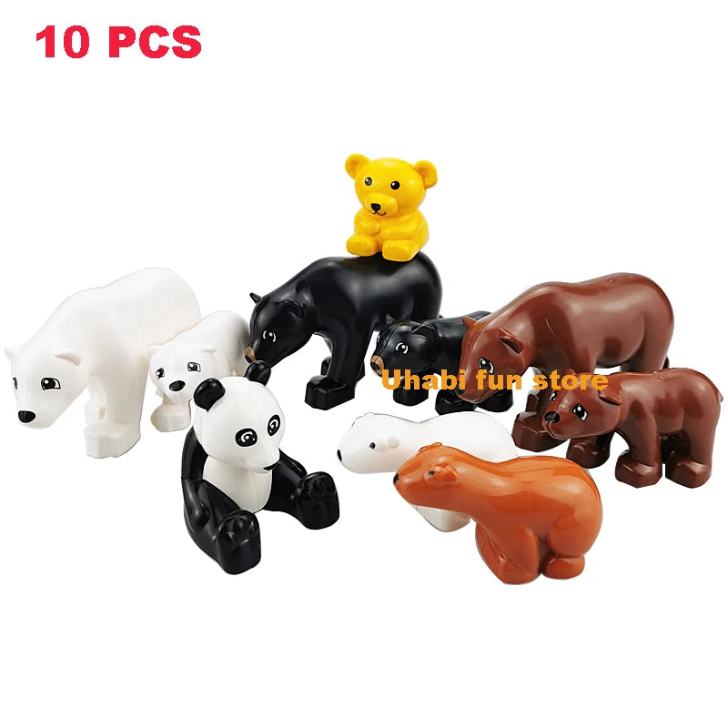 Bulk Big Particle Building Block Accessories Animal House