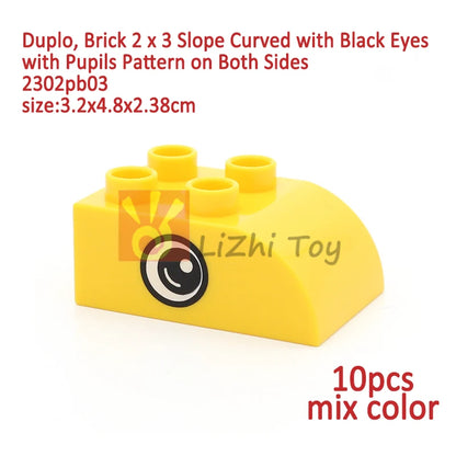 MOC Big Size Building Blocks Bricks Slope Windows Door Car