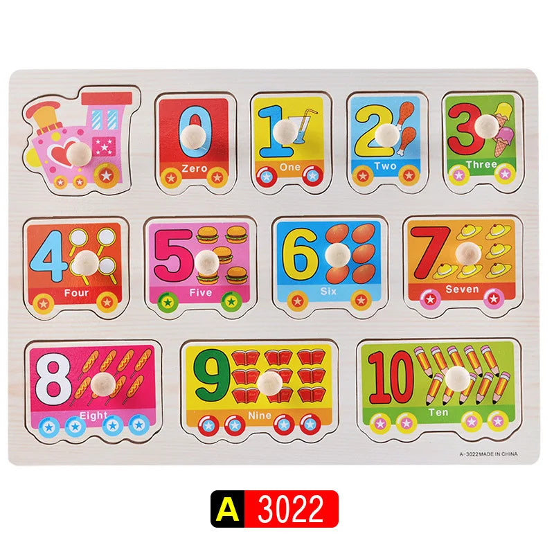 Wooden Puzzles Children Montessori Toys