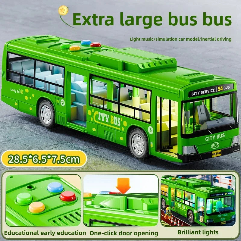 Extra Large City Bus Kids Toy with Lights Sounds
