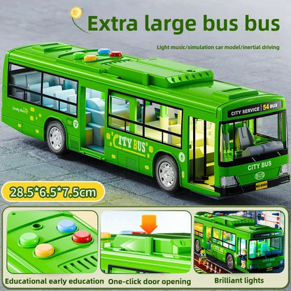 Extra Large City Bus Kids Toy with Lights Sounds