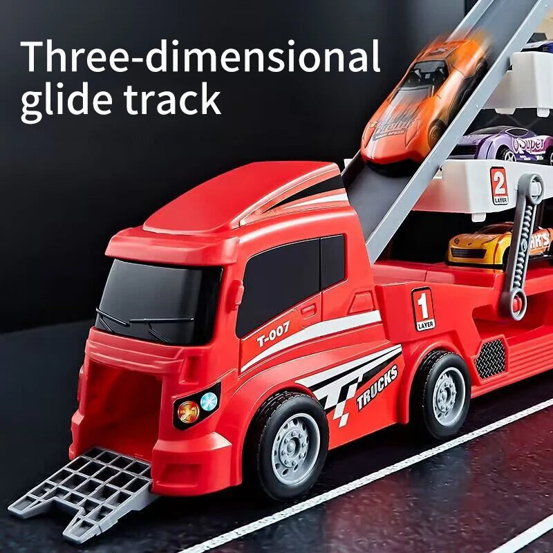 Pop-up Container-Style Truck Engineering Vehicle, Racing Toy,