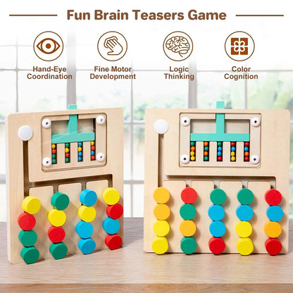 Montessori Wooden Color Matching Puzzles Preschool Learning Toys