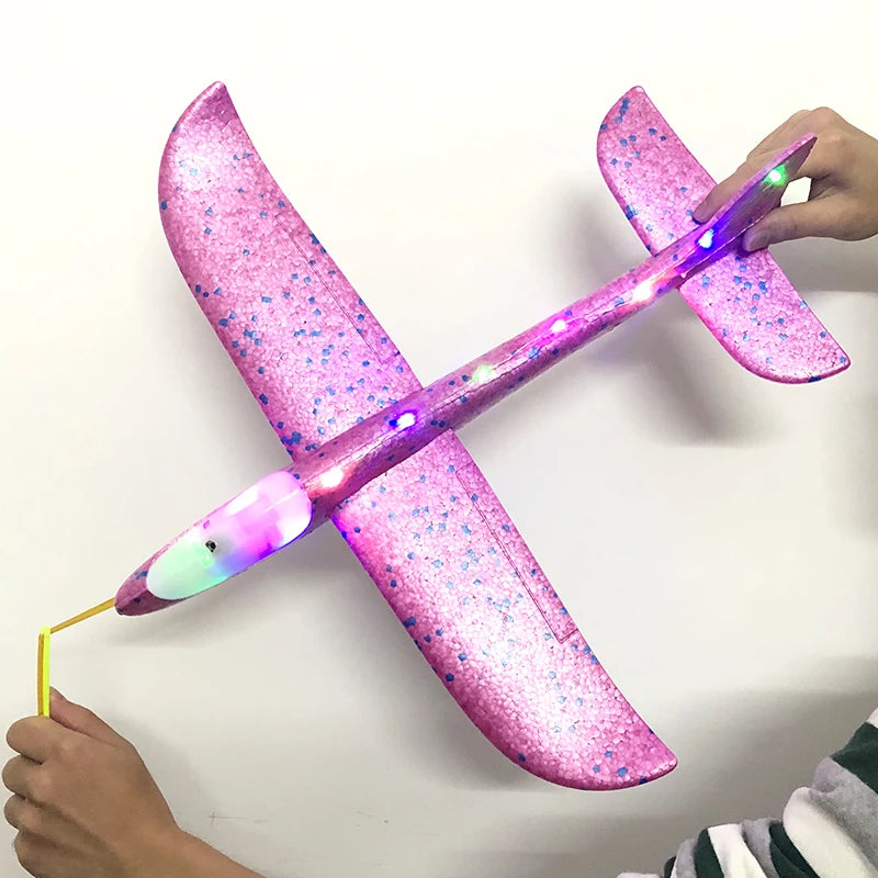 33/50CM Big Foam Plane Glider Hand Throw Airplane Light Inertial Bubble Planes