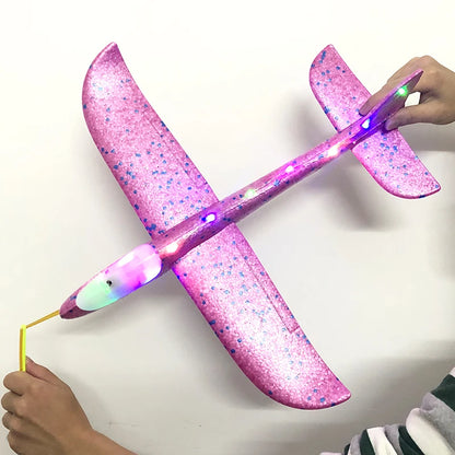 33/50CM Big Foam Plane Glider Hand Throw Airplane Light Inertial Bubble Planes