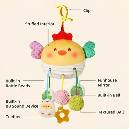Baby Soothing Toy Crab Pull-String Stroller Charm