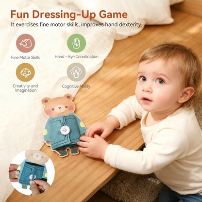 Montessori Early Learning Busy Set for Kids Clothing Practice Sensory Toy