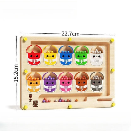 Magnetic Color and Number Maze Learning Education Toys