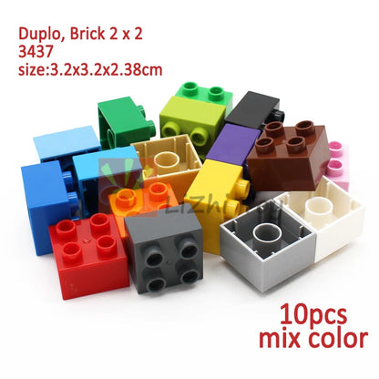 MOC Big Size Building Blocks Bricks Slope Windows Door Car