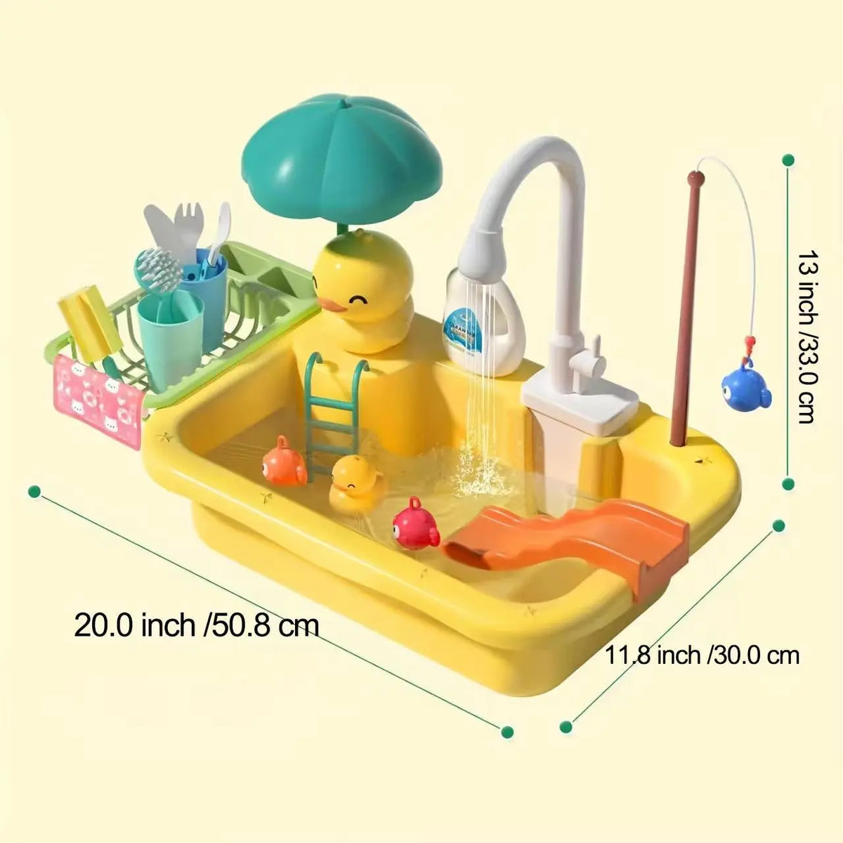 Kids Electric Kitchen Sink Toys with Running Water