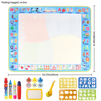 100x80CM Magic Water Drawing Mat with Reusable Magic Pens,