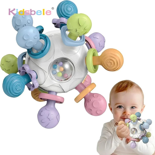 Newborn Infant Shake Grab Spin Multi Sensory Ball Toy