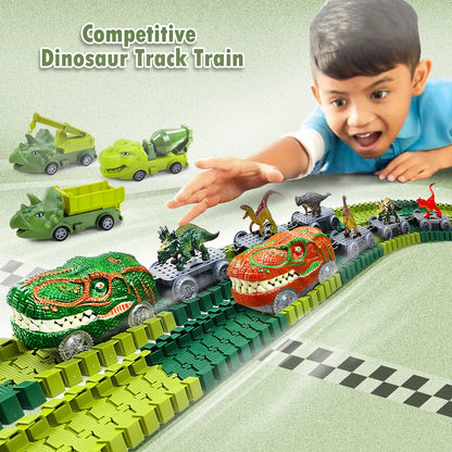 Children Electric Magic Climbing Dinosaur Track Toy Engineering Car Kids Track