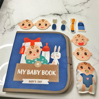 Early Education English Interactive Cognitive Cloth Books Baby Learning Books