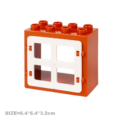 Big Particles Building Blocks House Parts Accessory Window Wall Roof