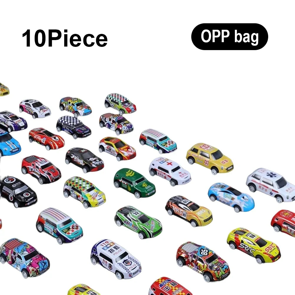 Alloy Pull Back Cars Kids Mini Metal Vehicles Toy Set