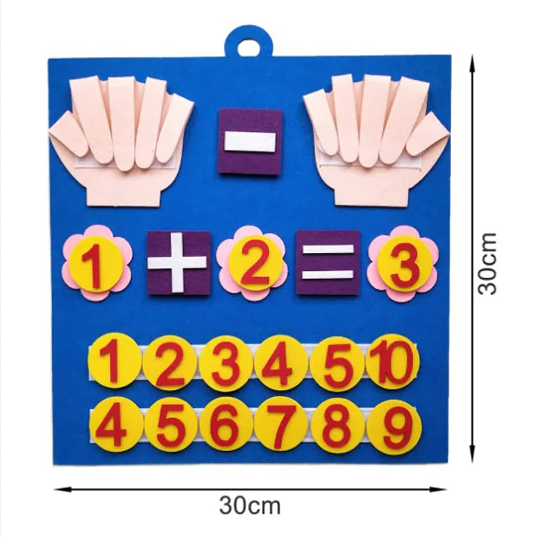 Kids Montessori Toys Felt Finger Numbers Math Toy Children Counting Early Learning Educational Toy