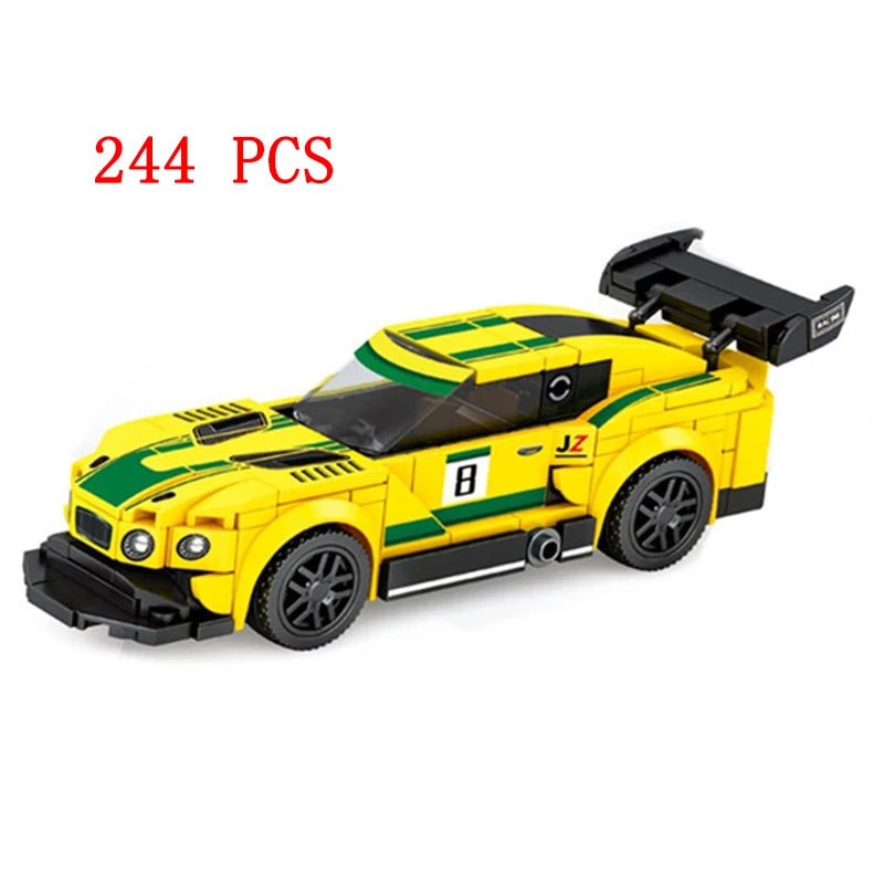 City Speed Racing MOC Car Sports Building Blocks Bricks Classic