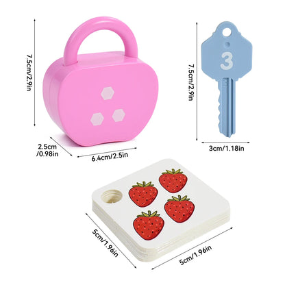 20PCS Kids Alphabet Lock Key Toy Set Car Locks Montessori Educational Number Matching