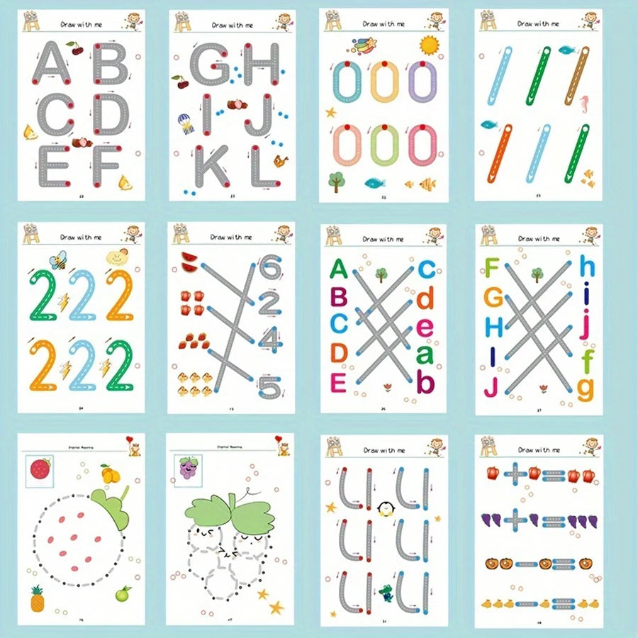 Drawing and Control Training, Thick Lines, Educational Diary, Notebook