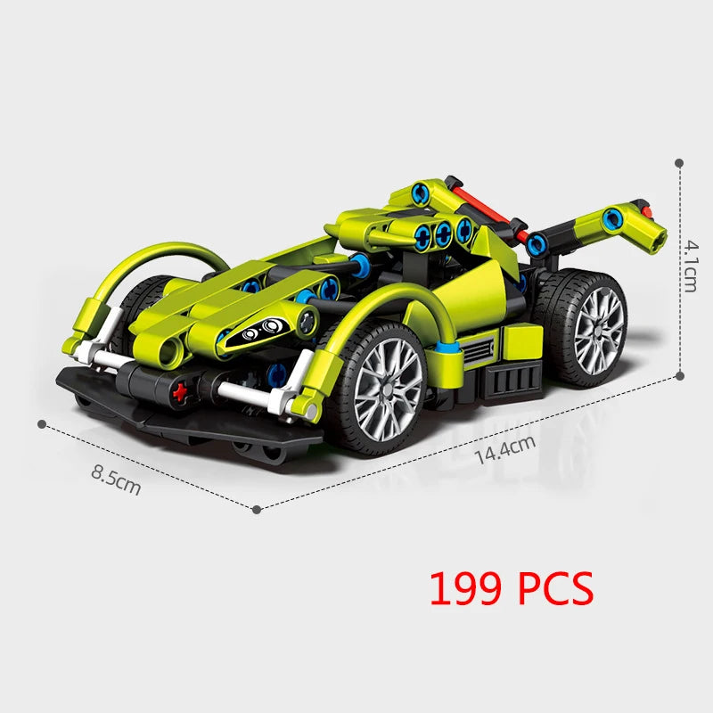 City Speed Racing MOC Car Sports Building Blocks Bricks Classic