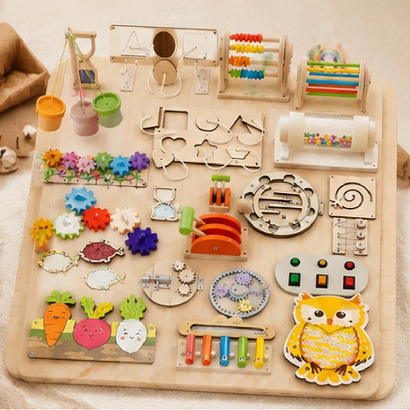 Premium Montessori Busy Board Accessories  Sensory Fine Motor Skills