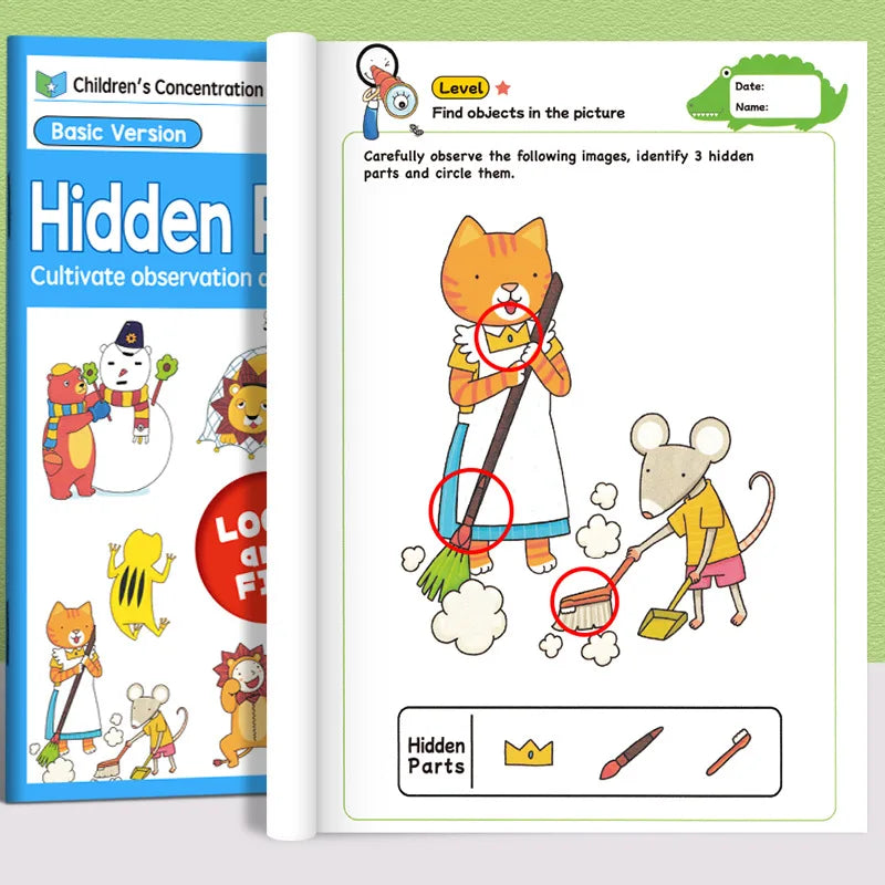 Find Hidden Pictures Matching Game Montessori Kids Visual Tracking Concentration Trainting