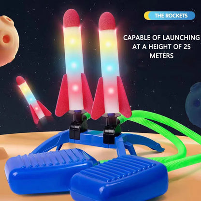 Kids Rocket Launcher Step Pump Power Air Pressed Stomp