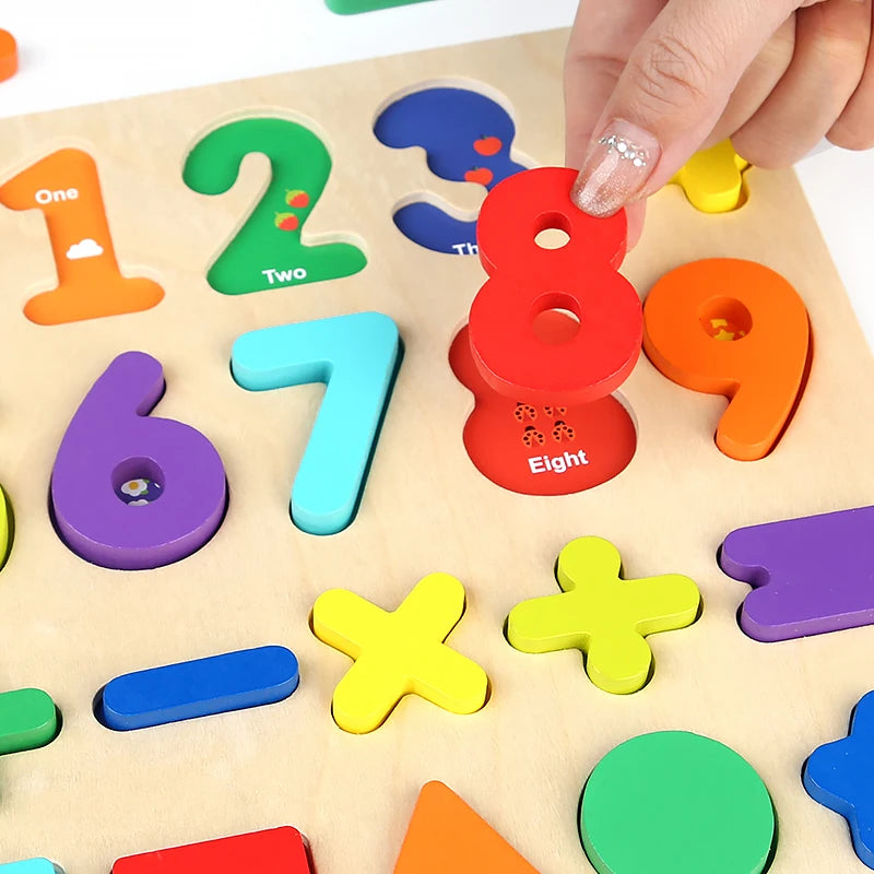 Alphabetic Arithmetic Number Geometric Shapes Educational Game Toy
