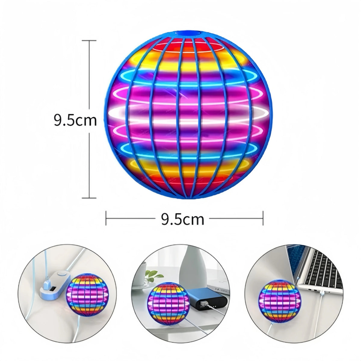 Flying Ball Boomerang Flyorb Magic With LED Lights Drone Hover Ball
